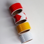 Reflective Tapes - Red White Arrow Honeycomb Pattern PVC Reflective Safety Tape